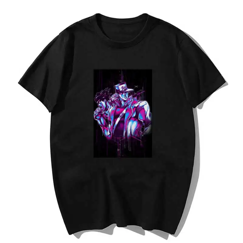 

Jojo Bizarre Adventure T Shirt Men Kawaii Summer Tops Cartoon Karate Graphic Tees Fashion Tee Shirt Unisex Harajuku Shirt Male