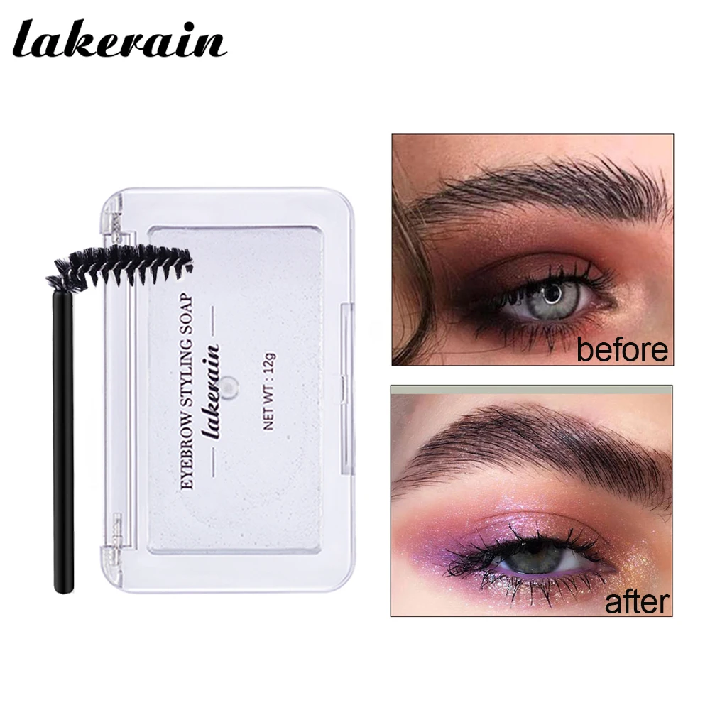 

Transparent Eyebrow Gel Long Lasting Brows Wax Soap Eyebrow Cream Setting Waterproof Eyebrows Enhancers Brush Korean Makeup Kit