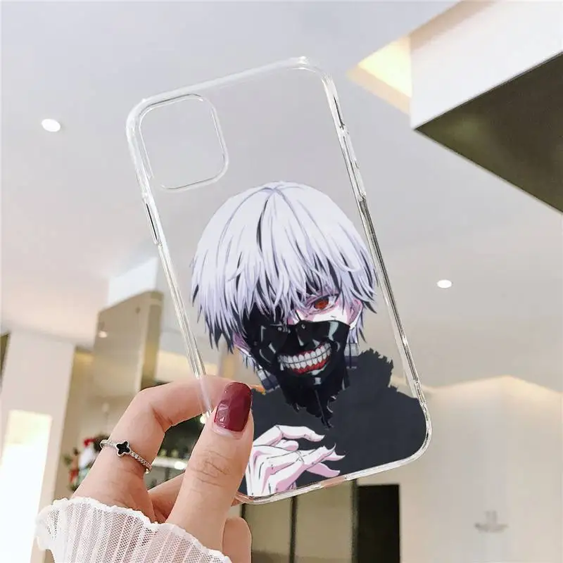 

tokyo ghoul Phone Case Transparent soft For iphone 5 5s 5c se 6 6s 7 8 11 12 plus mini x xs xr pro max