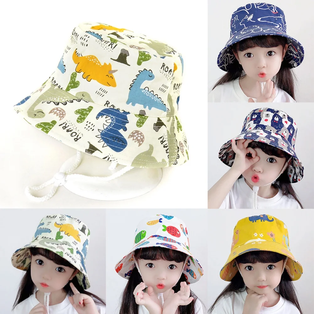 

Children's Bucket Hats Cartoon giraffe Sun Hat Girls Boys Casual Panama Cap for Outdoor Beach Hat Camping Fishing Cap