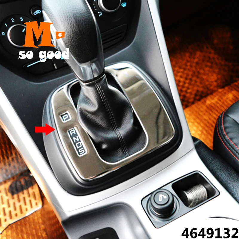 

Для Ford C-MAX 2014 2015 2016 2017 ABS хромированные аксессуары для стайлинга автомобилей-рамка ручка переключения рулевого механизма автомобиля панель-...