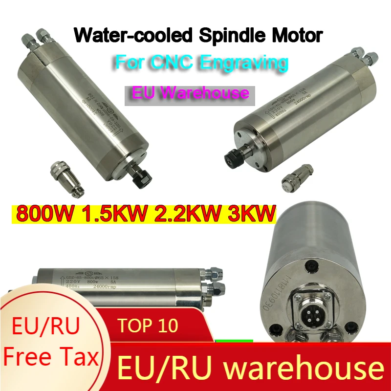 220V дизельный двигатель с водяным охлаждением двигателя шпинделя 800 Вт 1.5KW 2.2KW 3KW
