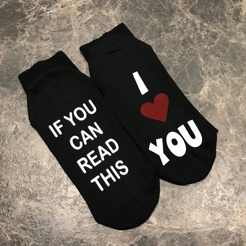 

Если вы можете прочитать это, я люблю вас, носки на годовщину, День матери отца, День Святого Валентина, жена, муж, мама, папа