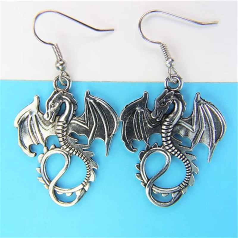 Dragon Earrings Dragon Gift Animal Gift Dragon Jewelry Dragonfly Charm Cool Earrings, Big Earrings for Woman