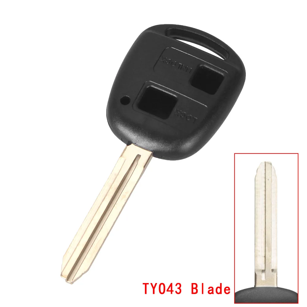2 BT TYO43 Blade KEYYOU 2/3 Автомобильный ключ с кнопкой чехол для Toyota Camry Rav4 Corolla Prado Yaris Tarago Cruiser Land для Lexus RX300 ES300 LS400 GX - Цвет: 2 BT TYO43 Blade