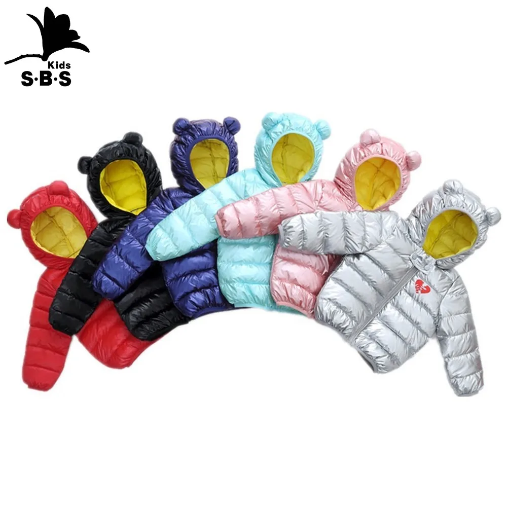 Детская зимняя куртка для девочек Цвет Серебристый Повседневная одежда с