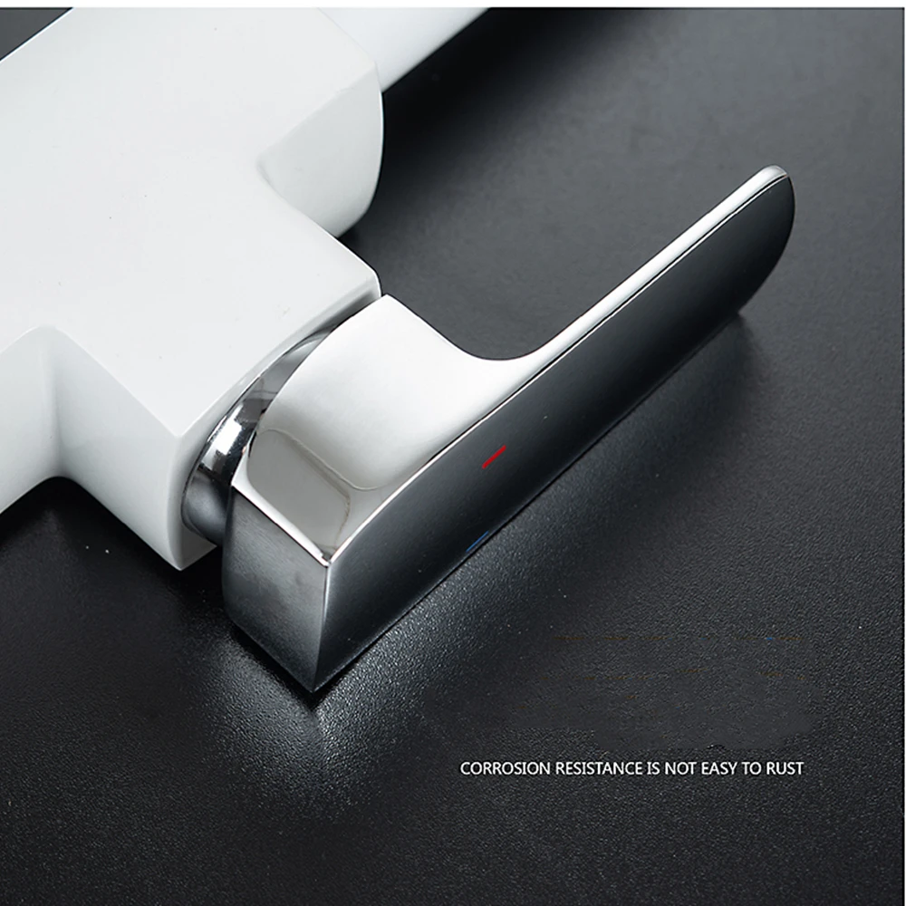 Новый кухонный кран Смеситель выдвижной смеситель белый 360 градусов вращение на