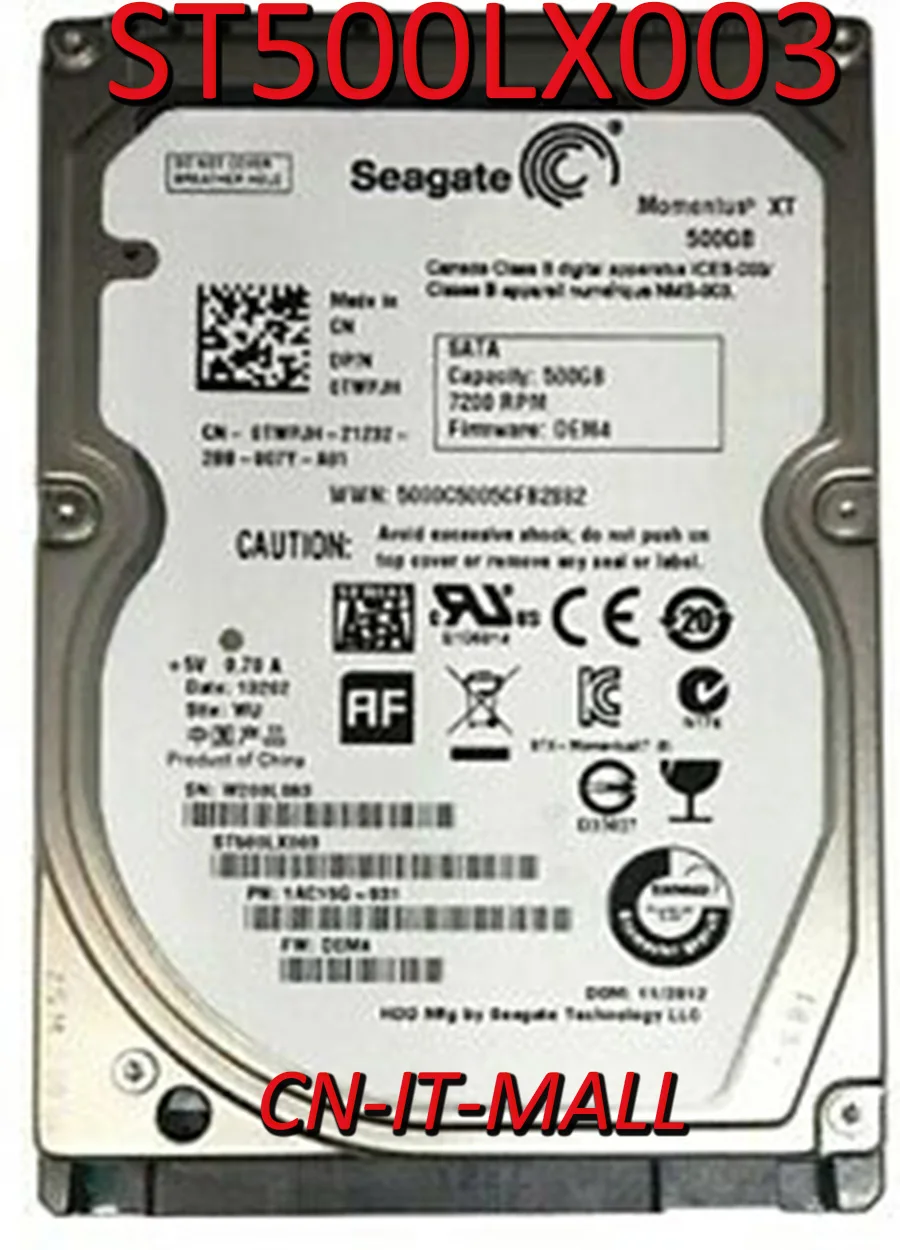 

Seagate Momentus XT ST500LX003 500GB 7200 RPM 32MB Cache SATA 6.0Gb/s 2.5" Solid State Hybrid Drive