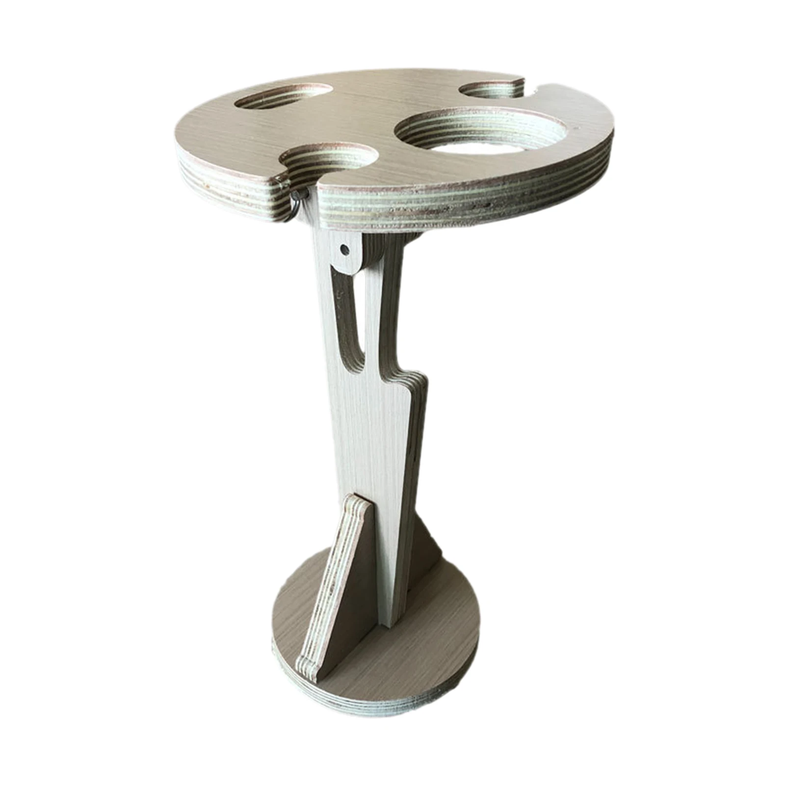 

Wood Outdoor Wine Table Picnic Beach Beer Glass Holder Serving Stand Tray