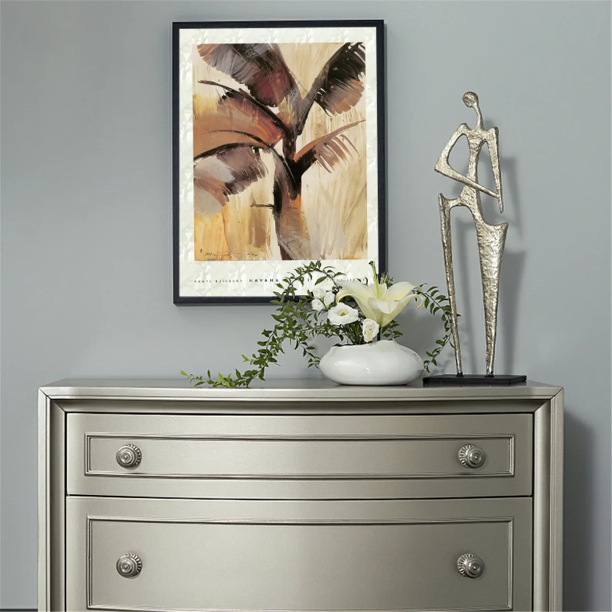 Современная картина маслом на пальмовом дереве постер печать холсте живопись