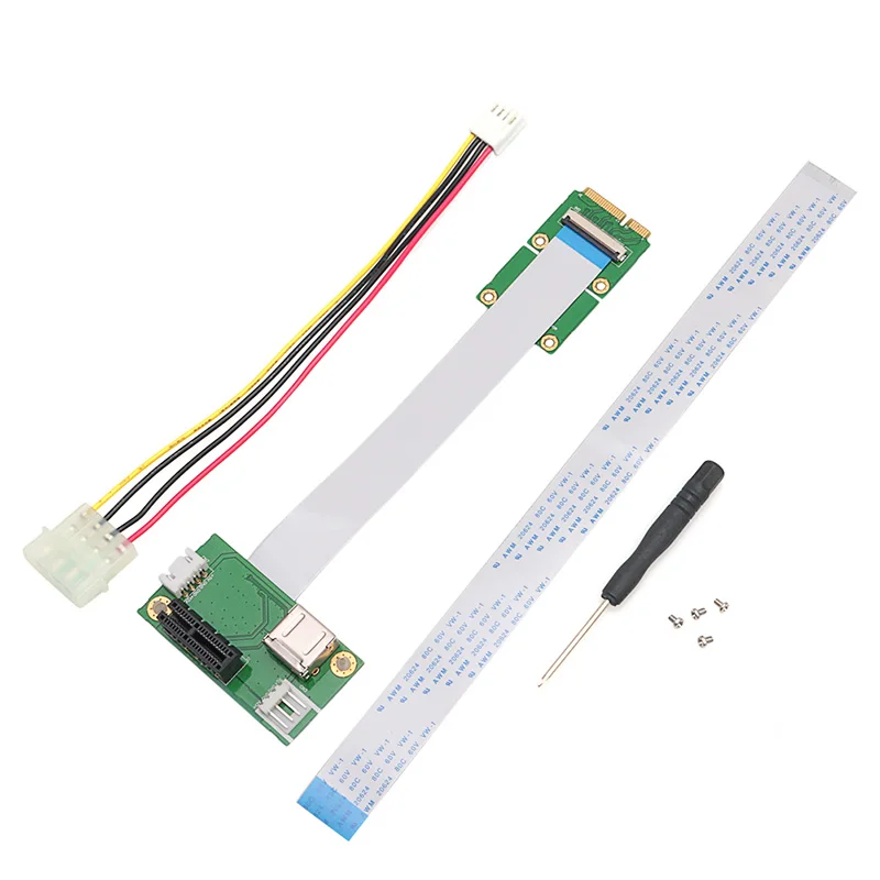 

Express PCI-E to PCI-E Mini 1X Extension Cord Adapter Card with USB Riser Card 27RA
