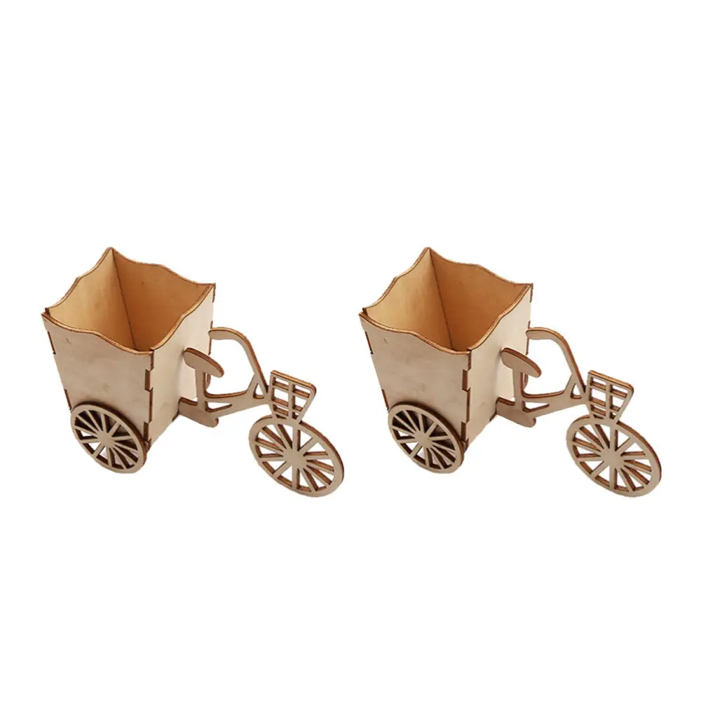 

2Pcs Wood Models Decorative Bike Models Creative Gifts Wedding Adornments
