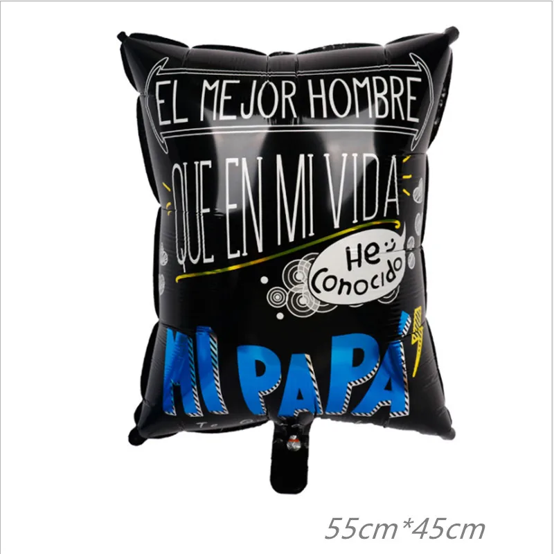 3 предмета в комплекте новинка квадратный испанский Father's Day шар с алюминиевой