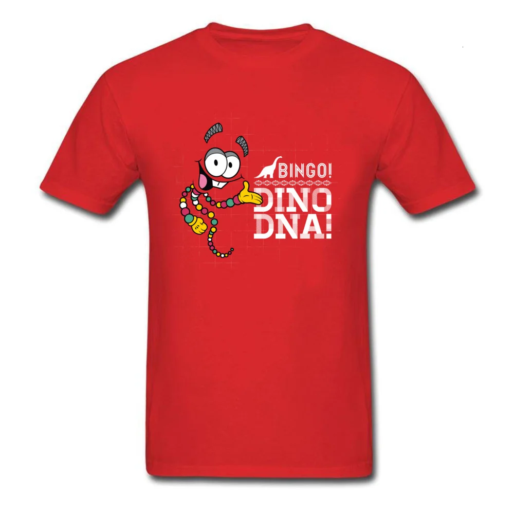 

Midnite Star Men's Jurassic bingo T-shirt cartoon T-Shirt Funny DNA t-shirt men's red cotton T-shirt new student clothing