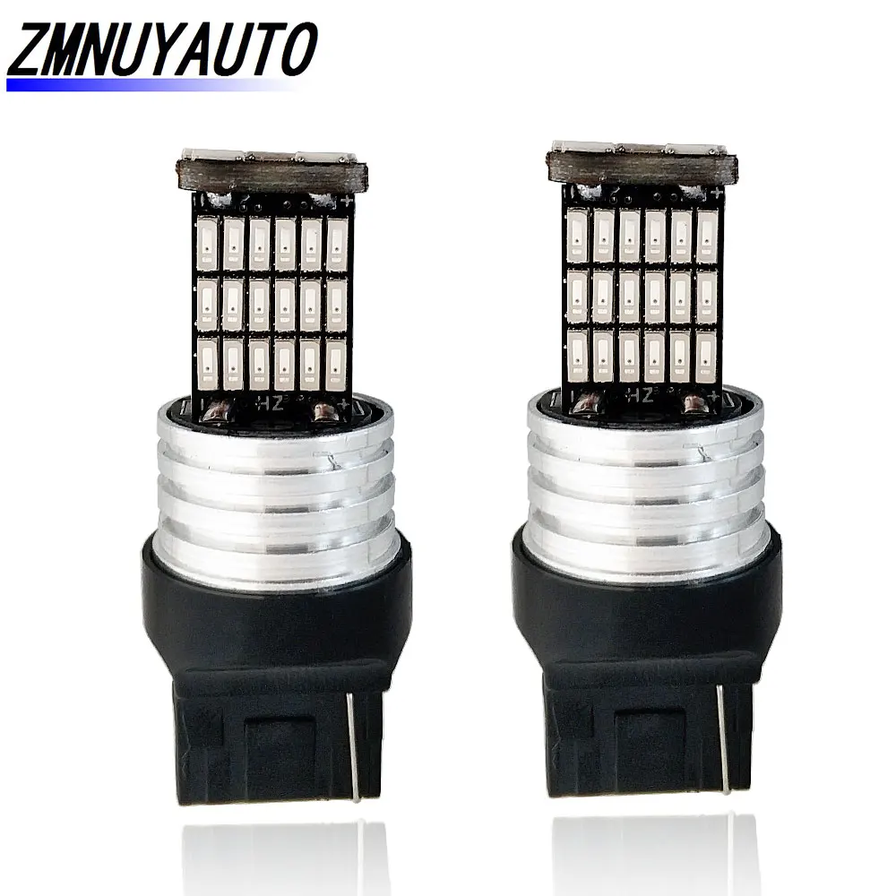 2 шт. светодиодный лампы T20 W21W WY21W 7440 45SMD 4014 Авто обратный резервный DRL автомобилей