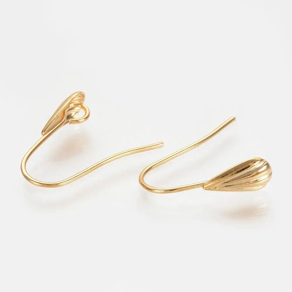 

10pcs Brass Earring Hooks Ear Wire Ear Wire For Woman Earring Jewelry Making Accessories 16x17x5mm, Hole: 2.5mm; pin: 0.5mm