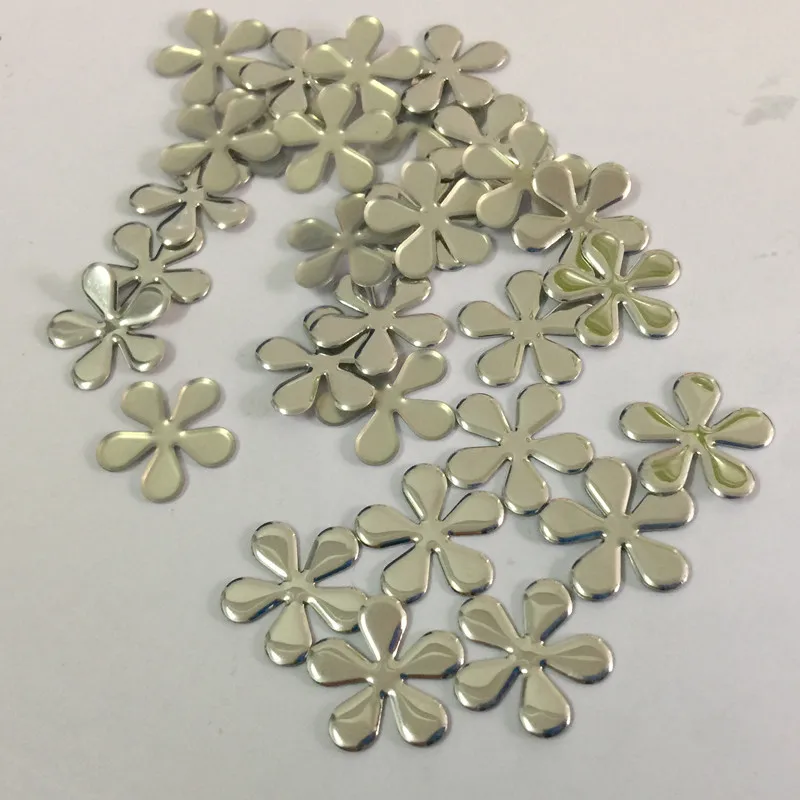 Aluminum Studs 15mm Hotfix Snowflakes shape Iron-On heat transfer Stud Series 144pieces/lot iron on metal studs DIY Decoration | Дом и сад