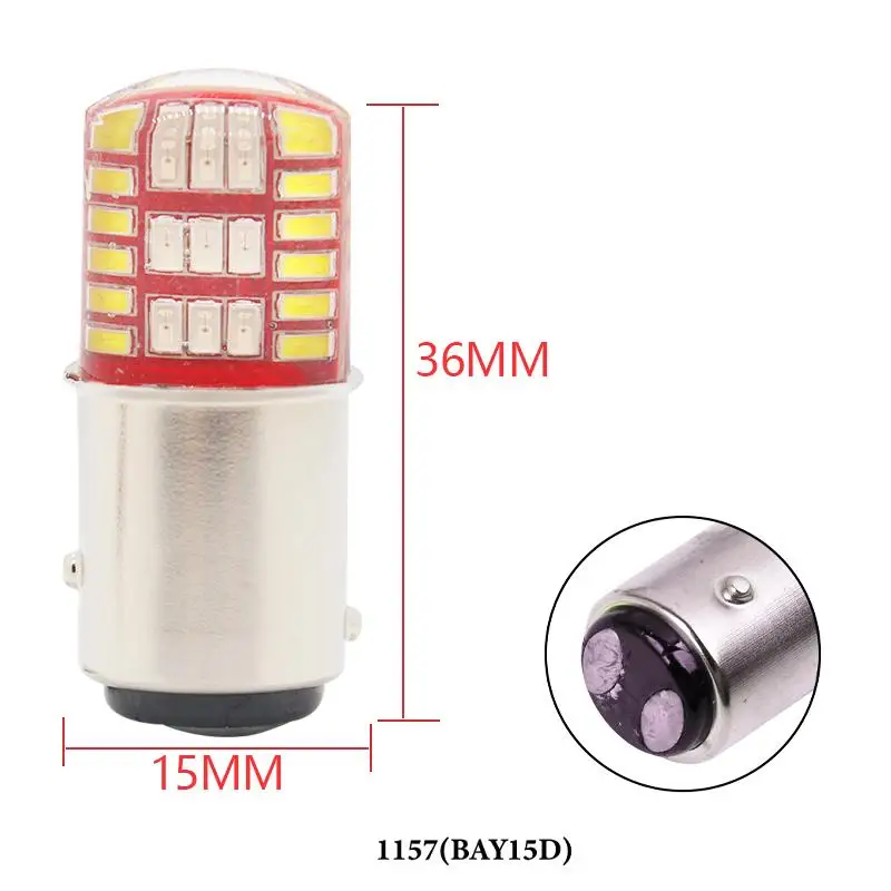 

2PC LED 3014 LED 42SMD Bulbs For Car Tail Brake Lights Auto Turn Signal Lamp Bulb white+red Led Light Lamp Reverse Bulb