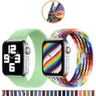 Плетеный нейлоновый ремешок для Apple watch band 44 мм 40 мм 38 мм 42 мм, эластичный тканевый браслет для iWatch series 3 4 5 se 6
