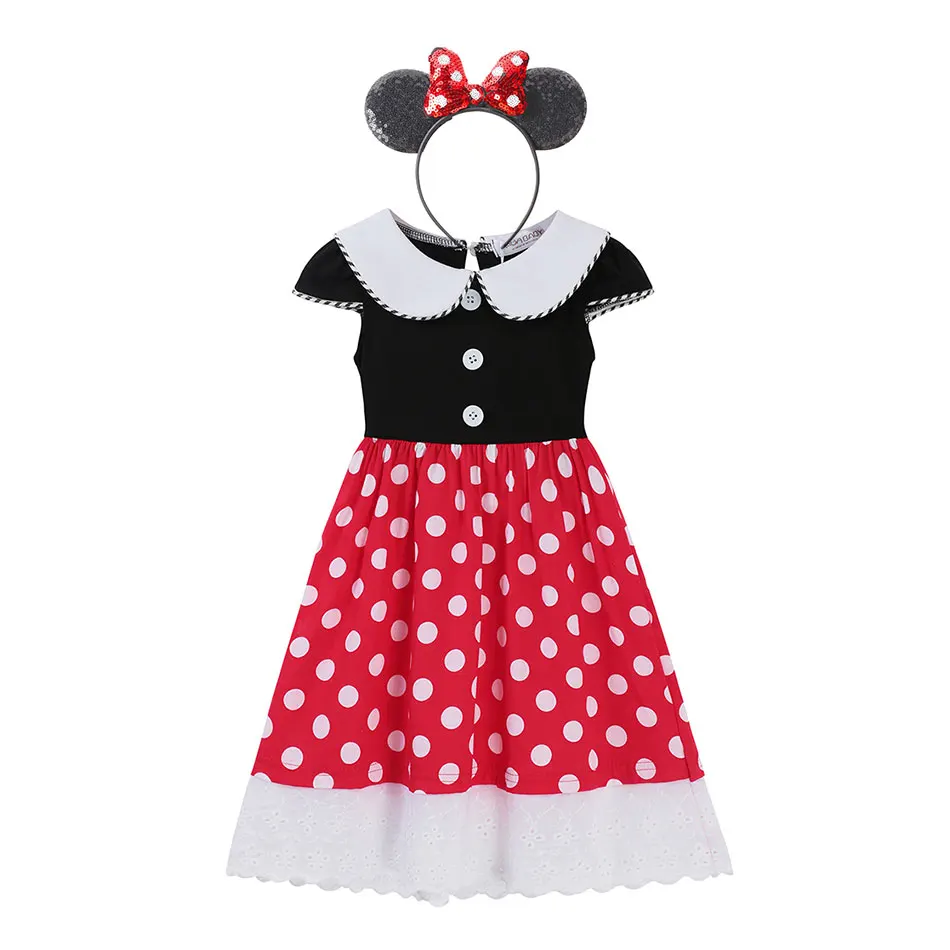 Детское Повседневное платье для девочек Эльза Белль Рапунцель Минни |