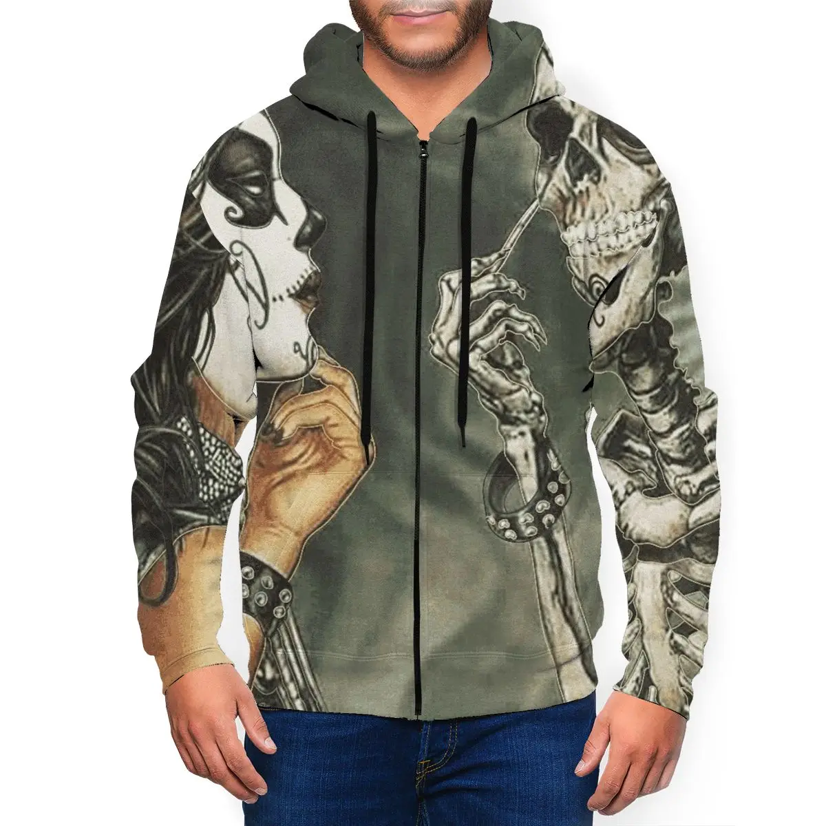 

Ghost Girl &Skull 3D Print Winter Sweatshirts Men Hoodies Pullover Funny Tracksuits Streetwear Unisex Hoody Plus Size S-5XL