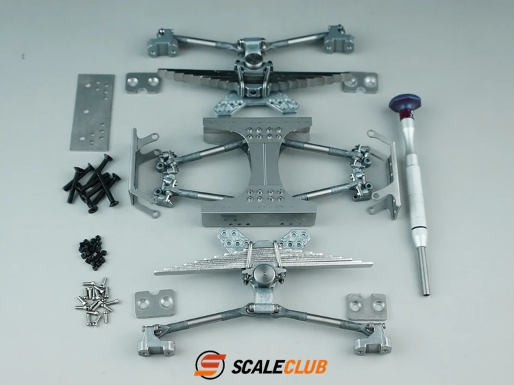 Scaleclub Tamiya 1/14 трактор грязевая головка имитация металла Двухосная задняя подвеска