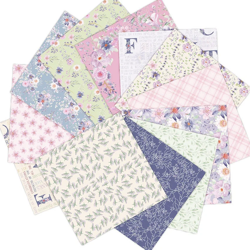 24 листа цветочный сад крафт бумажные колодки режущие штампы искусство фон для