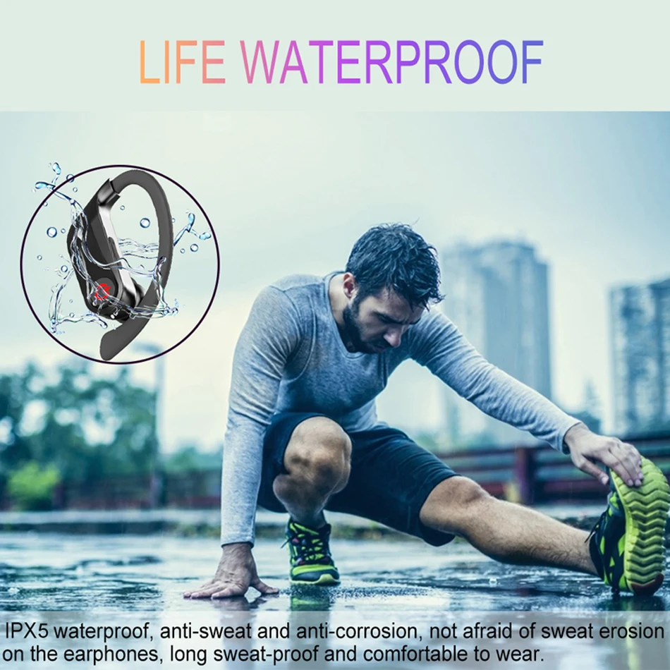Q62 Tws беспроводные Bluetooth наушники спортивные Bluetooth наушники водонепроницаемые наушники Bluetooth для бега гарнитура с микрофоном Подходит для iphone samsung huawei Xiaomi