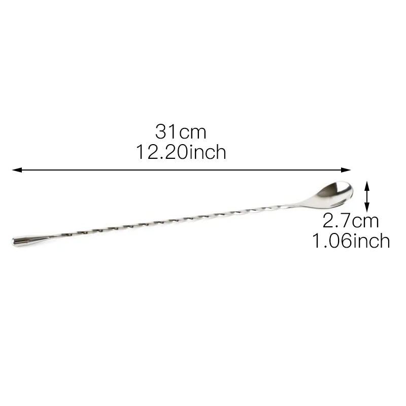 Нержавеющая сталь бар смешивания ложки коктейльный Напиток Смеситель ложка для