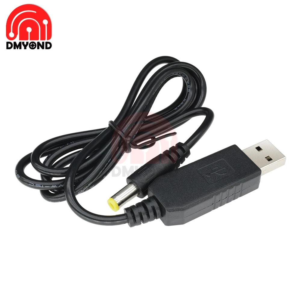 1 м DC-DC USB 5V до 9В/12V кабель 5 5x2 мм DC Jack Напряжение Boost зарядный шнур шаг вверх