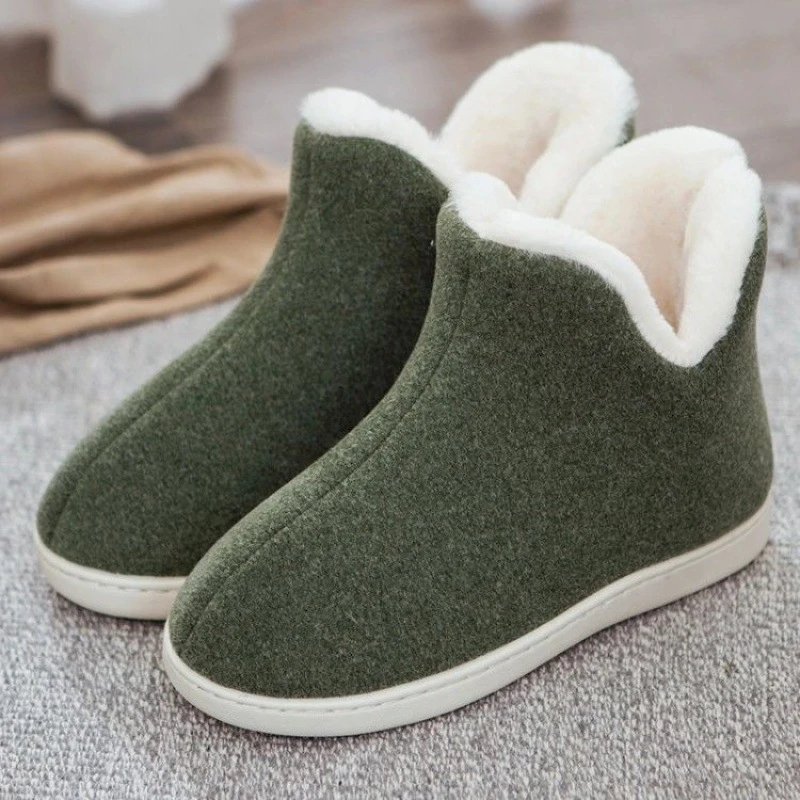 

Men's home velvet plush shoes men's fur non-slip unisex winter warm shoes slippers indoor men's soft shoes sandals retro 2021