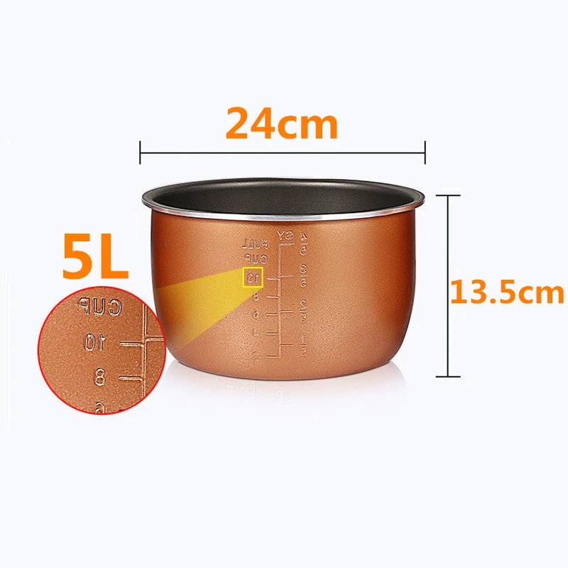 

5L Electric Pressure Cooker Liner Multicooker Bowl Liter Non-stick Pan Double SprayThickening
