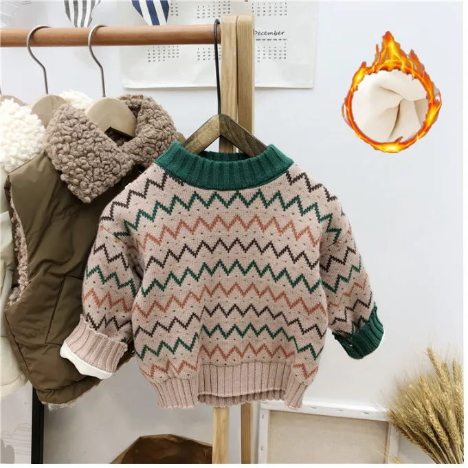 Джемперы для мальчиков Свитер маленьких Джемпер с длинными рукавами Трикотажный