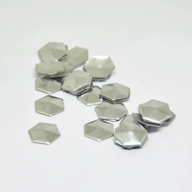 Металлического железа на плоских задних рхинестудс шестиугольная Форма Горячая