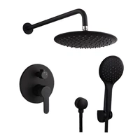 accipiter black shower faucets set concealed shower system wall mounted bathtub shower faucet with hand shower round shower head
