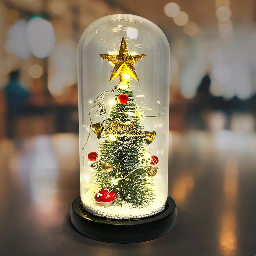 

Рождественская мини-елка, рождественские украшения, подарки, Красочная искусственная Рождественская елка, рождественские подарки на стекл...