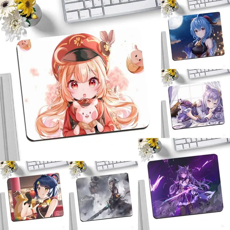 

Genshin Impact Durable Rubber Mouse Mat Pad Desktop Mousepad Gaming Small Mouse Pad 25X20CM Keyboard Mat