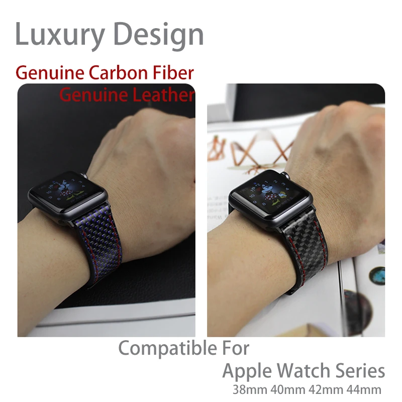 Защитный чехол для Apple Watch Series 5 4 40 мм 44 мм чехол из настоящего углеродного волокна для Apple iWatch Series 4 5 корпус рамы