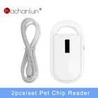RFID-чип для домашних животных, устройство для считывания микрочипов, ISO-чип, ISO117845 FDX-B, сканер для кошек и собак, 134,2 кГц, для Rfid-бирки с кроличьими ушами, 12 шт.