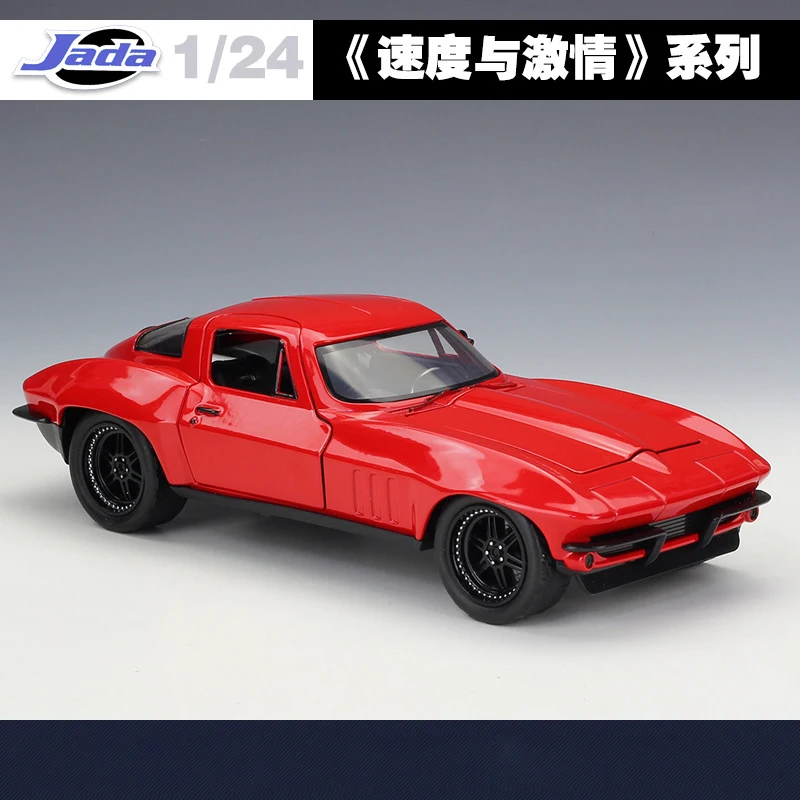 1966 Chevy Corvette 1:24 Jada High Simulator, классический металлический форсаж, литые под давлением игрушечные модельные машинки, игрушки для детей, коллекция подарков на день рождения - Цвет: 1966 Chevy Corvette