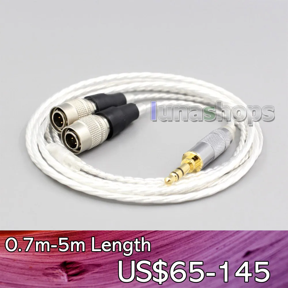 

LN006621 XLR 4.4mm Hi-Res Silver Plated 7N OCC Earphone Cable For Mr Speakers Alpha Dog Ether C Flow Mad Dog AEON