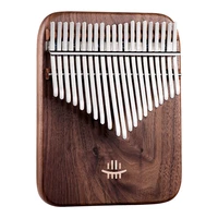 new kalimba 1721 key black walnut curly figure keyboard thumb piano chamfer calimba musical instruments keyboard instruments
