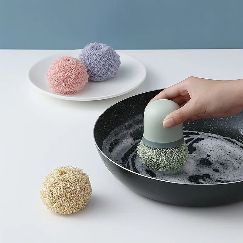 

Kitchen Tool Soap Dispensing Palm Brush Multifunctional Cleaning Brush Cleaning Agent Wash Push-type Brush Kitchen Detergent