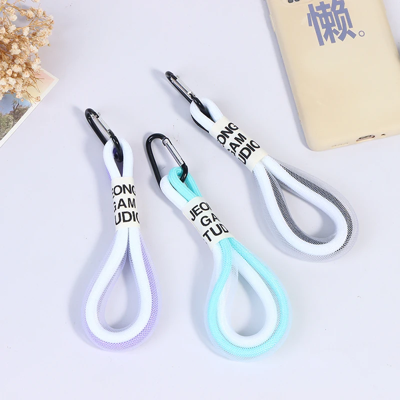 1pc mobile phone fluorescent belt color black and white pendant decorative braided color short hand rope handmade accessories free global shipping