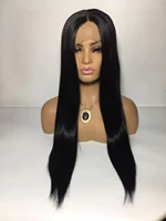 synthetic wig with hand made 13x1 frontal closure 22 inches