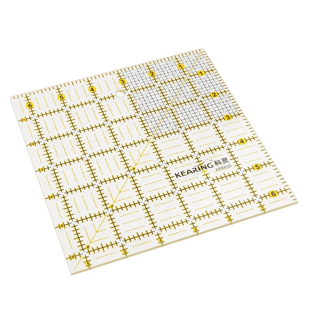 

translucent Patchwork Ruler 16.5cm x 16.5cm, transparent - acrylic patchwork ruler, quilting template ruler