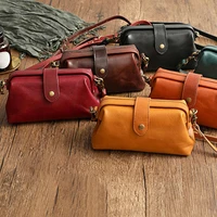 women fashion vintage large capacity solid color shoulder bag pouch handbag