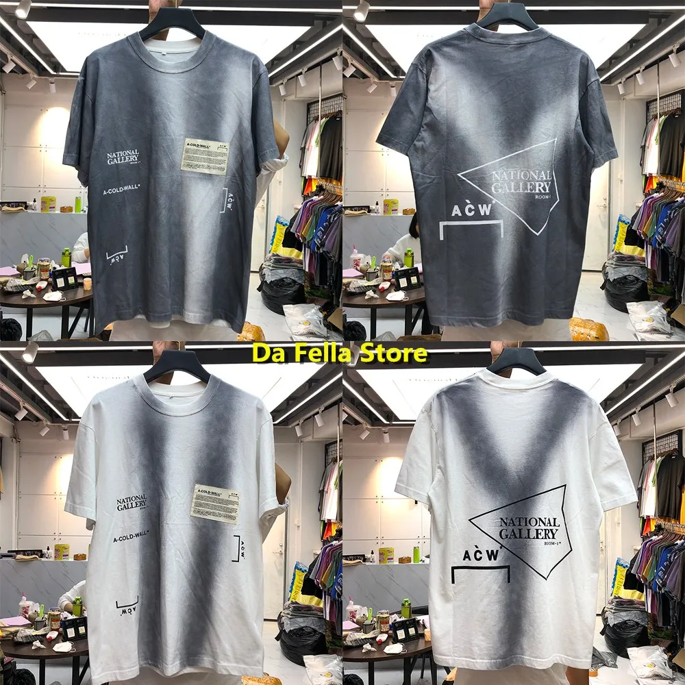 Новый стиль A COLD стены футболка 2020 для мужчин женщин в винтажном стиле белая/серая