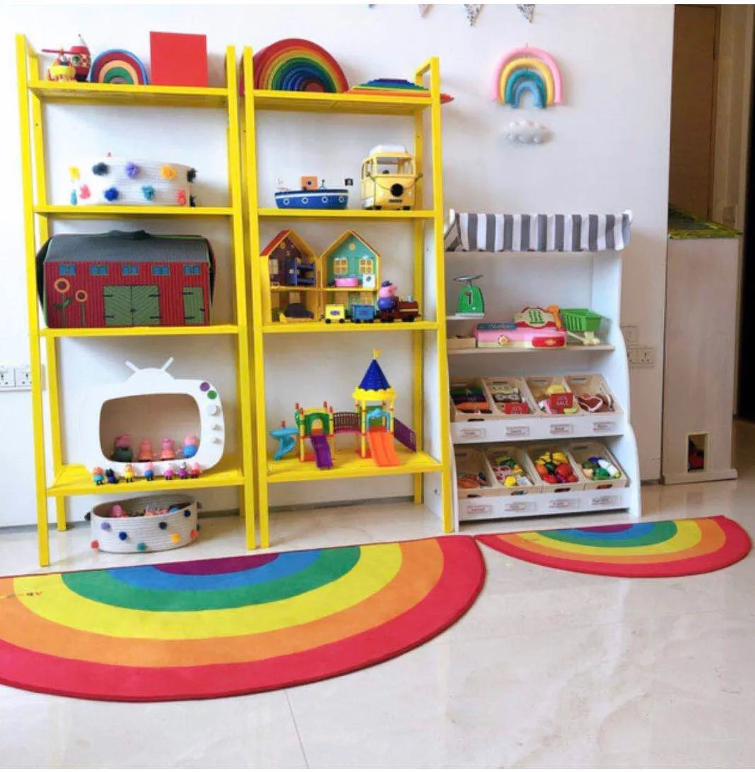 Радужный напольный коврик декор для детской комнаты милый Противоскользящий