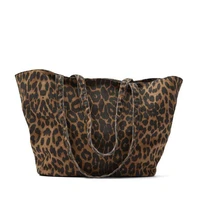 fashion designer luxury leopard grain shopper shoulder bag large capacity handbags womens bag female casual tote canvas handbag